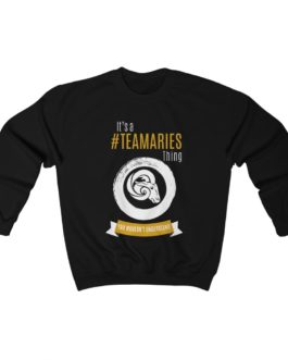 It’s A Team Aries Thing | Black Premium Unisex Heavy Blend™ Sweatshirt | Gold Print | 2022 Collection