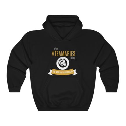 It's A Team Aries Thing! | Black Premium Unisex Heavy Blend™ Hooded Sweatshirt | Gold Print | 2022 Collection