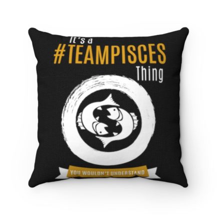 It's A Team Pisces Thing! | Black Accent Throw Pillows | Gold Print | 2022 Collection - Image 4