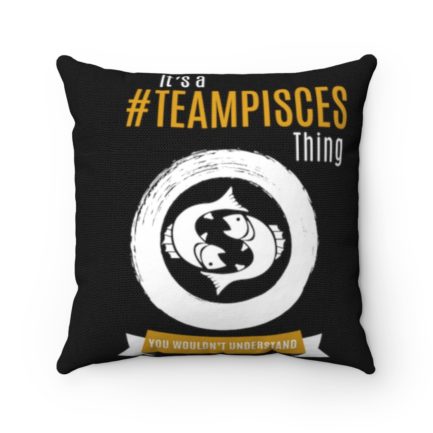 It's A Team Pisces Thing! | Black Accent Throw Pillows | Gold Print | 2022 Collection - Image 6