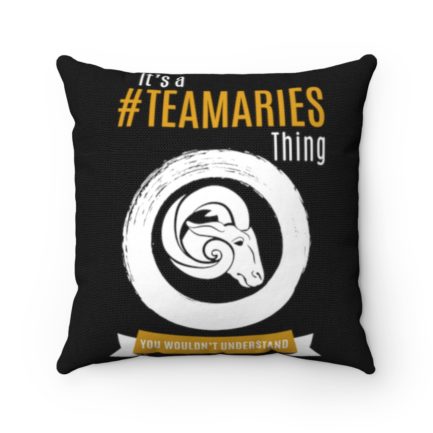 It's A Team Aries Thing! | Black Accent Throw Pillows | Gold Print | 2022 Collection - Image 4