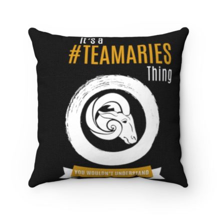 It's A Team Aries Thing! | Black Accent Throw Pillows | Gold Print | 2022 Collection - Image 6