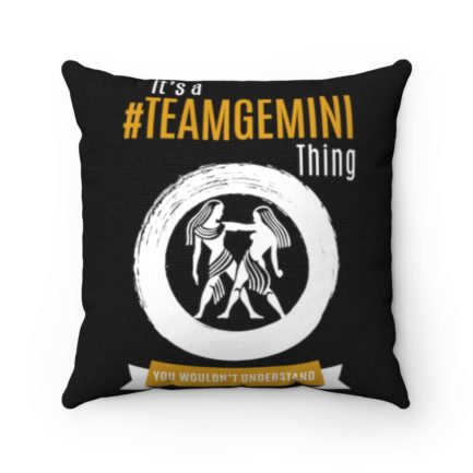 It's A Team Gemini Thing! | Black Accent Throw Pillows | Gold Print | 2022 Collection - Image 4