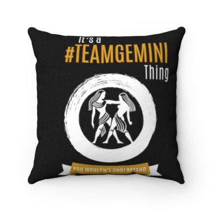 It's A Team Gemini Thing! | Black Accent Throw Pillows | Gold Print | 2022 Collection - Image 6