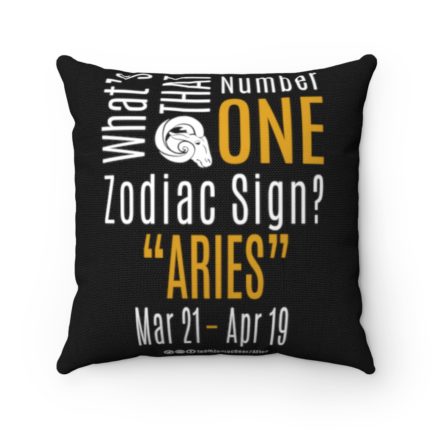 What's That Number One Zodiac Sign? Aries | Black Accent Throw Pillows | Gold Print | 2022 Collection - Image 4