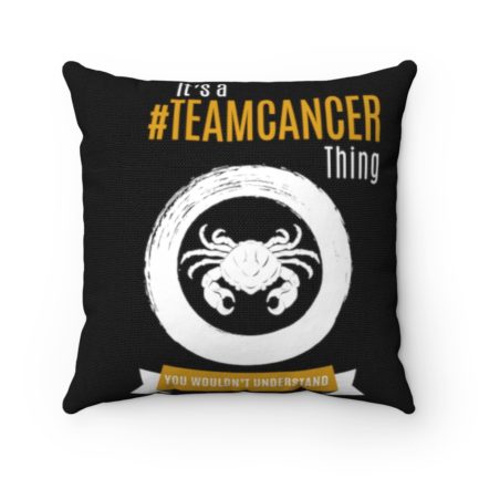 It's A Team Cancer Thing! | Black Accent Throw Pillows | Gold Print | 2022 Collection - Image 6