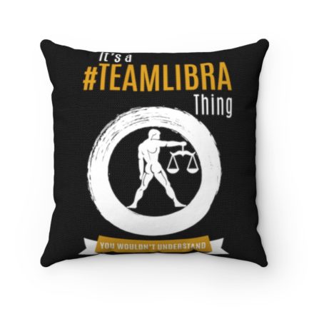 It's A Team Libra Thing! | Black Accent Throw Pillows | Gold Print | 2022 Collection - Image 4