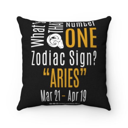 What's That Number One Zodiac Sign? Aries | Black Accent Throw Pillows | Gold Print | 2022 Collection - Image 6