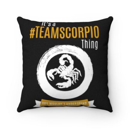 It's A Team Scorpio Thing! | Black Accent Throw Pillows | Gold Print | 2022 Collection - Image 4