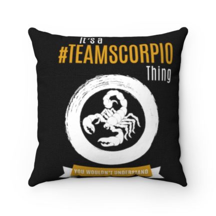 It's A Team Scorpio Thing! | Black Accent Throw Pillows | Gold Print | 2022 Collection - Image 6