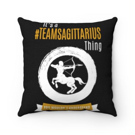 It's A Team Sagittarius Thing! | Black Accent Throw Pillows | Gold Print | 2022 Collection - Image 4