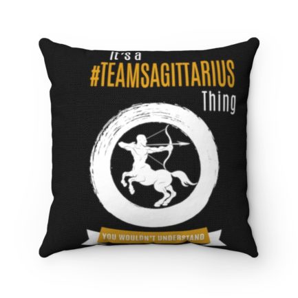 It's A Team Sagittarius Thing! | Black Accent Throw Pillows | Gold Print | 2022 Collection - Image 6