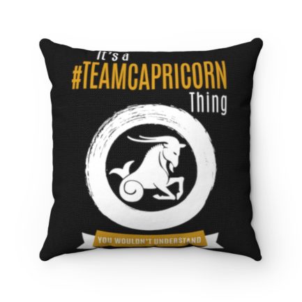 It's A Team Capricorn Thing! | Black Accent Throw Pillows | Gold Print | 2022 Collection - Image 4