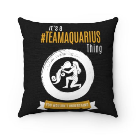 It's A Team Aquarius Thing! | Black Accent Throw Pillows | Gold Print | 2022 Collection - Image 6