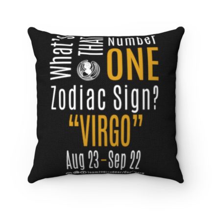 What's That Number One Zodiac Sign? Virgo | Black Accent Throw Pillows | Gold Print | 2022 Collection - Image 4