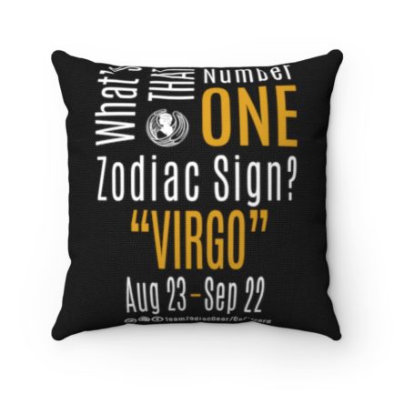 What's That Number One Zodiac Sign? Virgo | Black Accent Throw Pillows | Gold Print | 2022 Collection - Image 6