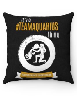 It’s A Team Aquarius Thing! | Black Accent Throw Pillows | Gold Print | 2022 Collection