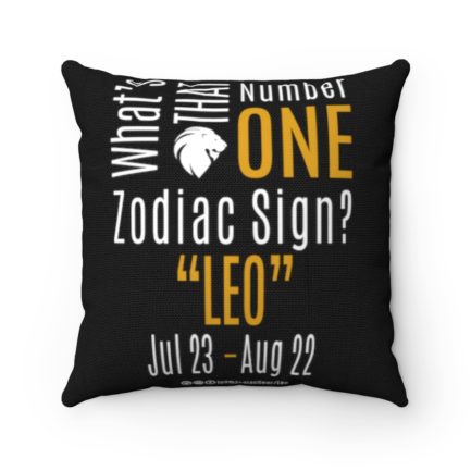 What's That Number One Zodiac Sign? Leo | Black Accent Throw Pillows | Gold Print | 2022 Collection