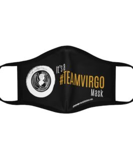 It’s A Team Virgo Mask | Black Fitted Face Mask | Gold Print | 2022 Collection