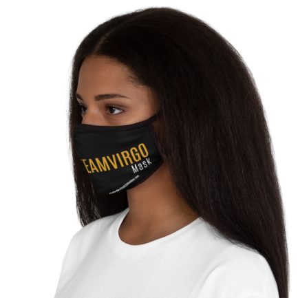 It's A Team Virgo Mask | Black Fitted Face Mask | Gold Print | 2022 Collection - Image 5