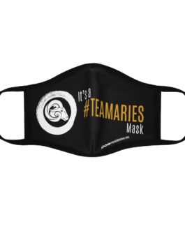 It’s A Team Aries Mask | Black Fitted Face Mask | Gold Print | 2022 Collection