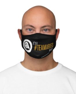 It’s A Team Aries Mask | Black Fitted Face Mask | Gold Print | 2022 Collection