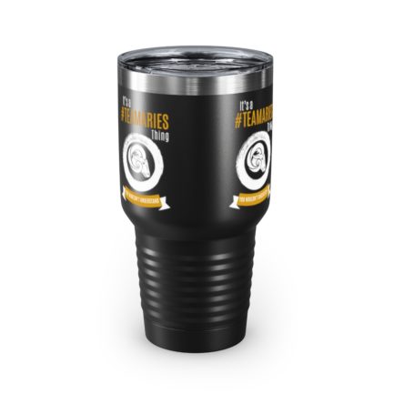 It's A Team Aries Thing | Black 30 oz. Insulated Tumbler | Gold Print | 2022 Collection - Image 3