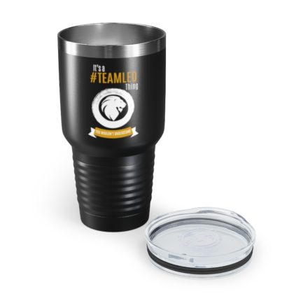 It's A Team Leo Thing | Black 30 oz. Insulated Tumbler | Gold Print | 2022 Collection - Image 4