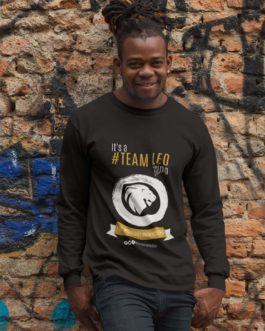 It’s A Team Leo Thing! | Black Premium Unisex Jersey Long Sleeve Tee | Gold Print | 2022 Collection